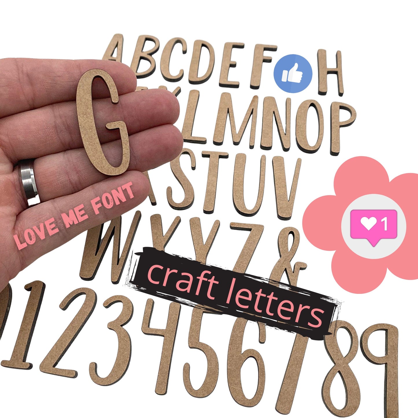 Love Me Wooden Letters