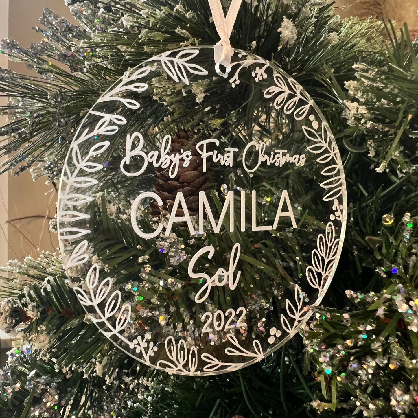 Baby's First Christmas Ornament | Baby Ornament | Children Ornaments | Clear Ornaments