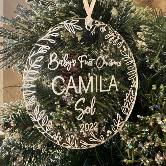 Baby's First Christmas Ornament | Baby Ornament | Children Ornaments | Clear Ornaments