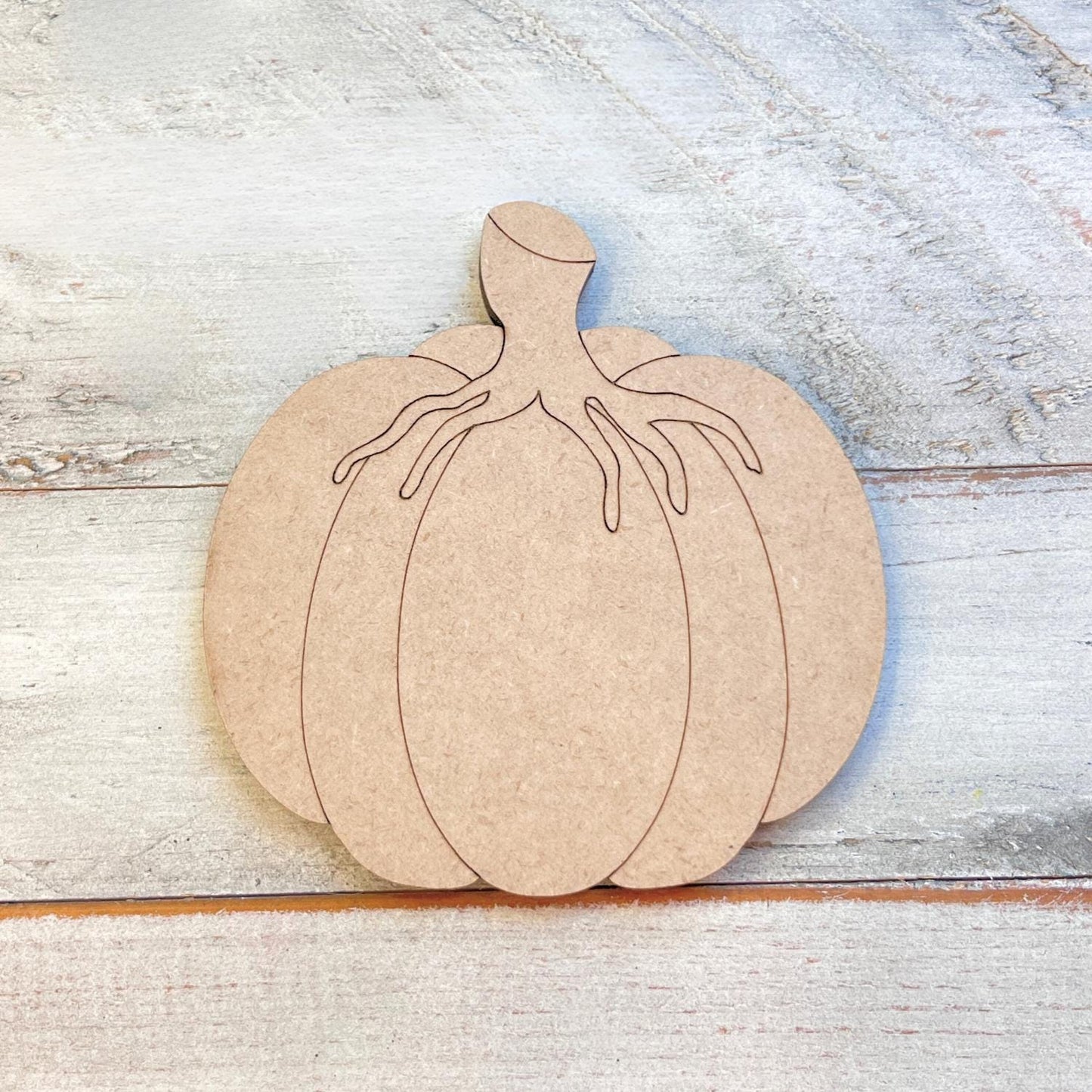 Fat Pumpkin with stem Fall Wood Craft- Paint by line