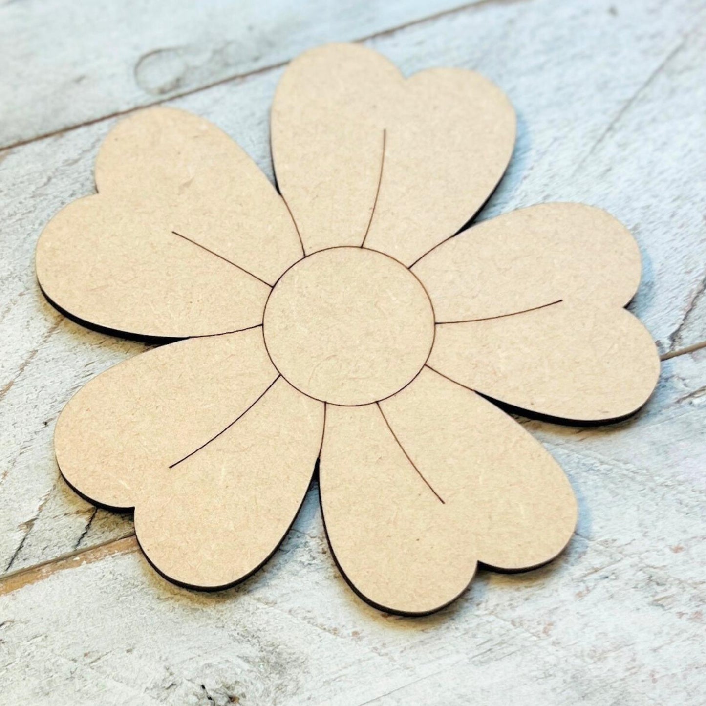 Wood Daisy Craft Shape | Wood Flower Decor | Flower Cutout| Craft Wood Shapes | Spring Decor | DIY Crafts | Paint by Lines