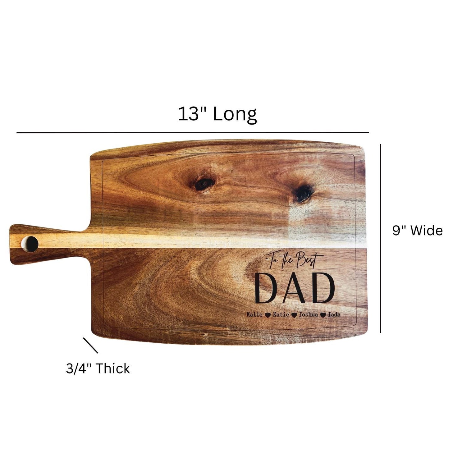 Father's Day Cutting Board, Gift For Dad, Love You Daddy, Father's Day Gift, Personalized Gifts For Husband, Cheese Board, To the Best DAD
