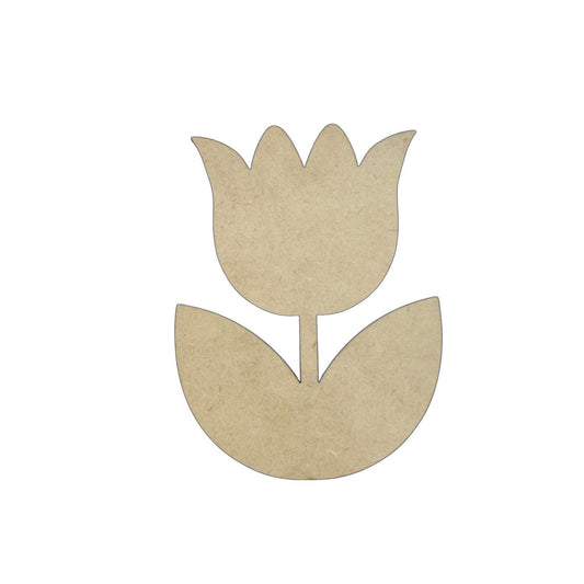 Wood Tulip Craft Shape | Wood Flower Decor | Flower Cutout| Craft Wood Shapes | Spring Decor | DIY Crafts | Paint by Lines