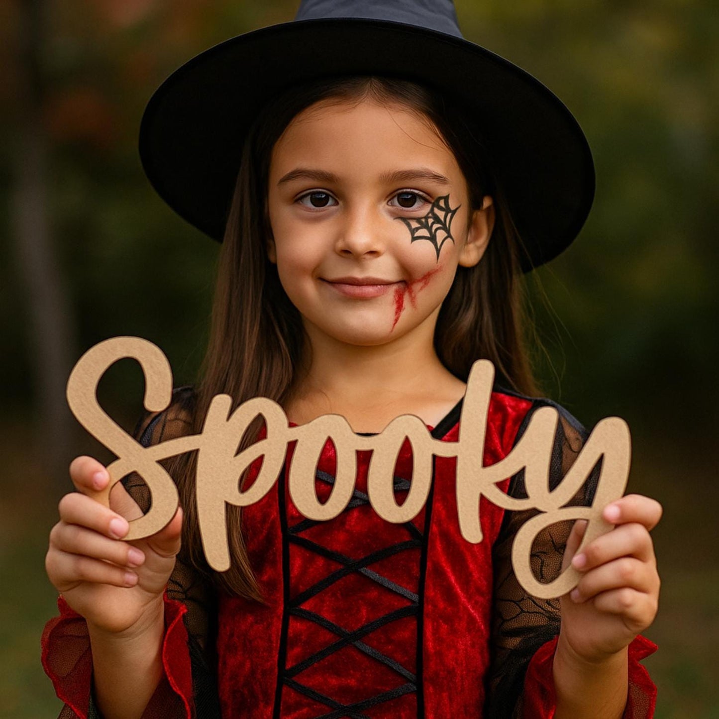 Halloween Wall Decor | Spooky Word Cutout | Script Word | Seasonal Crafts | Scary Letters