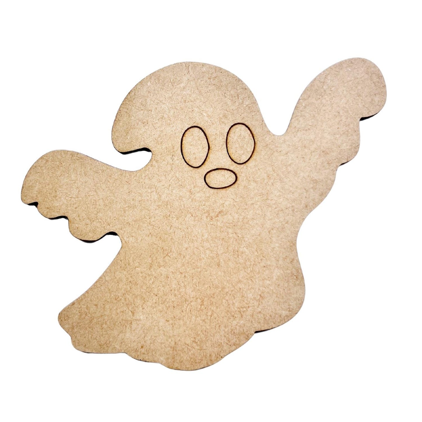 Large Wooden Ghost Paint by Line | Halloween Ghost Craft Shape | Spooky Ghost with Arms