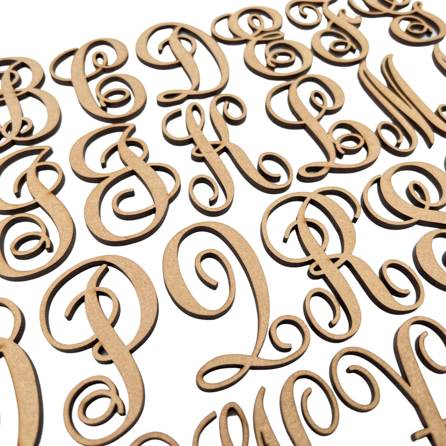 Scroll Monogram Wooden Letters