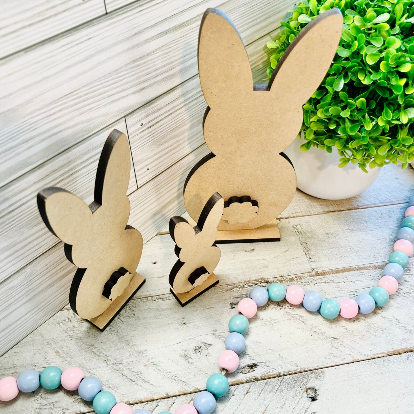 Set of 3 Bunnies | Freestanding Bunny | Easter Bunny Decor | Easter Crafts