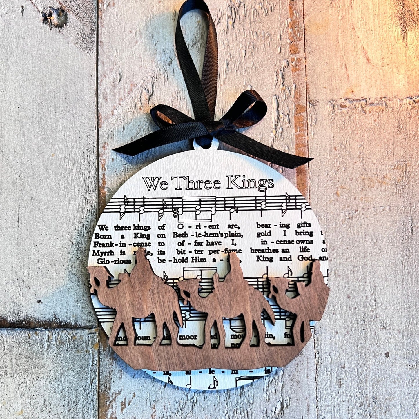 Christmas Sheet Music Ornament | Church Choir Ornaments | Christian Ornaments | Church Christmas Gifts | Christmas Tree Handmade Ornaments