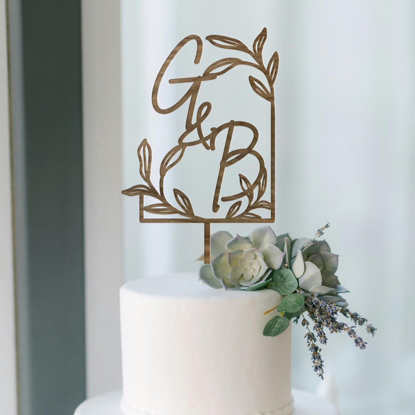 Wedding Personalized Cake Topper | Custom Name Cake Decor | Rustic Wedding Cake Decor | Anniversary Cake Topper | Personalized Wedding Decor