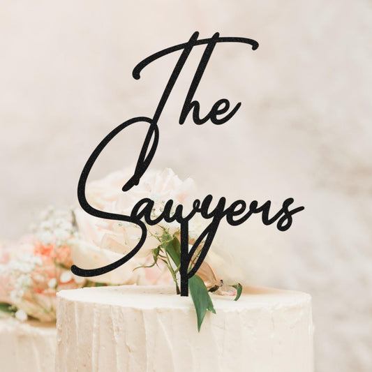 Wedding Personalized Cake Topper | Custom Name Cake Decor | Rustic Wedding Cake Decor | Anniversary Cake Topper | Personalized Wedding Decor