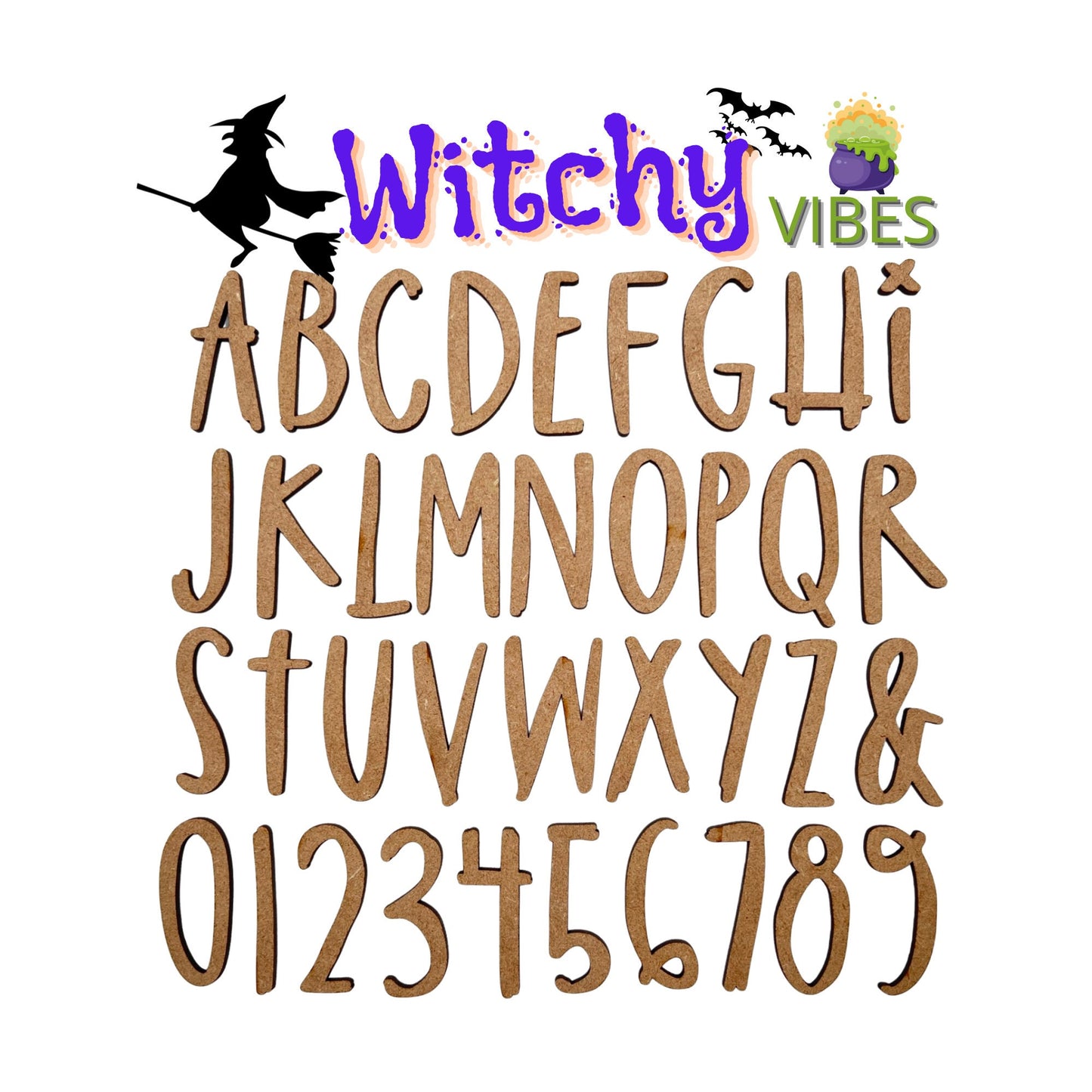 Witchy Vibes Wooden Letters