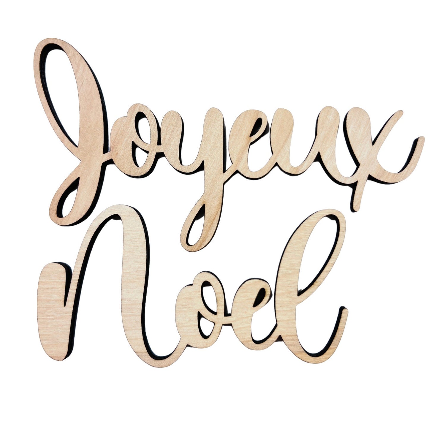 Large Joyeux Noel Wood Word Cutout | French Merry Christmas wood letter | Christmas wreath | Christmas Door hanger | Christmas Crafts |