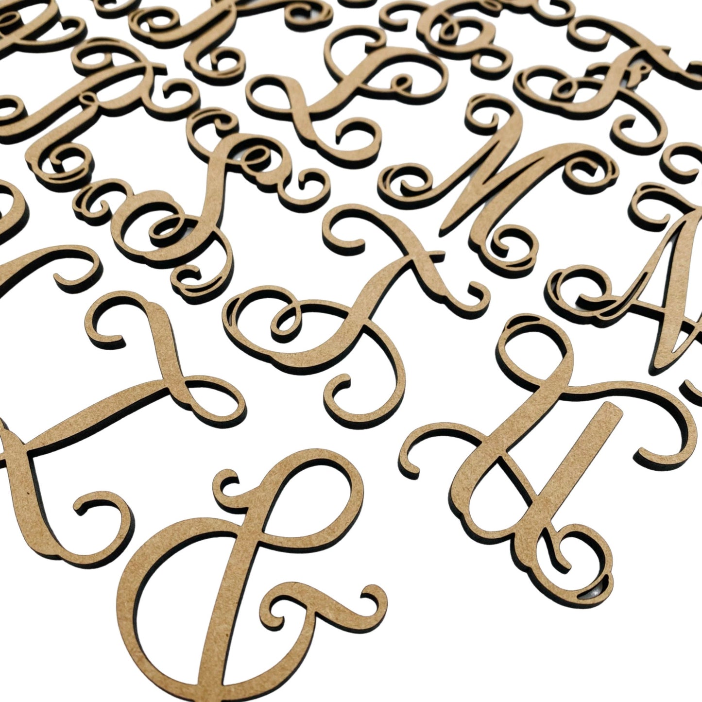 Large Vine Monogram Letters | Wooden Letters | Laser Cut Letters | Script Font | Car Charm Letters | Bogg Bag Decor | Art & Crafts Letters