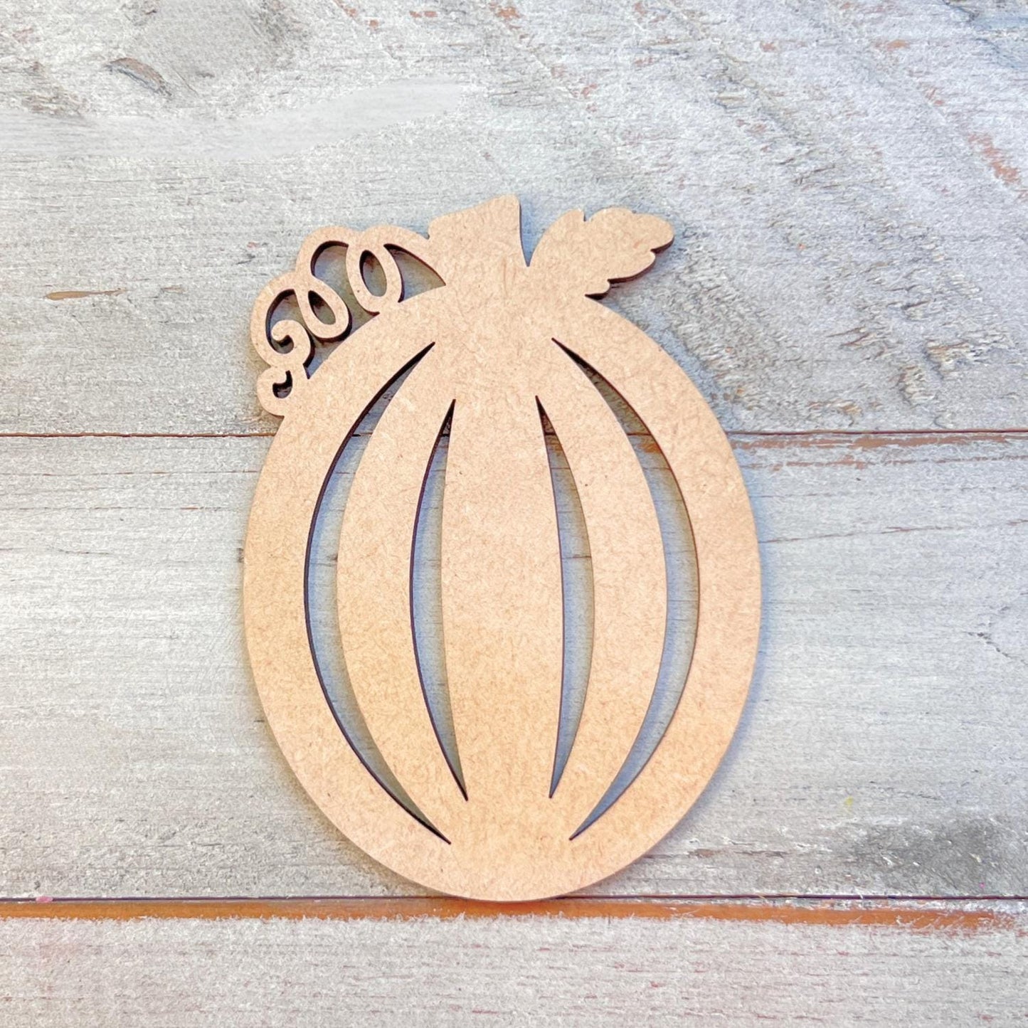 Tall Pumpkin Cutout with Designs- Fall Wood Craft- Paint by line