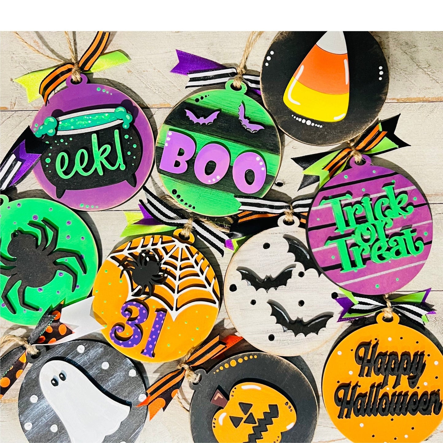 Hand Painted Halloween Ornaments | Halloween Decor | Halloween Christmas Tree | Halloween Charms