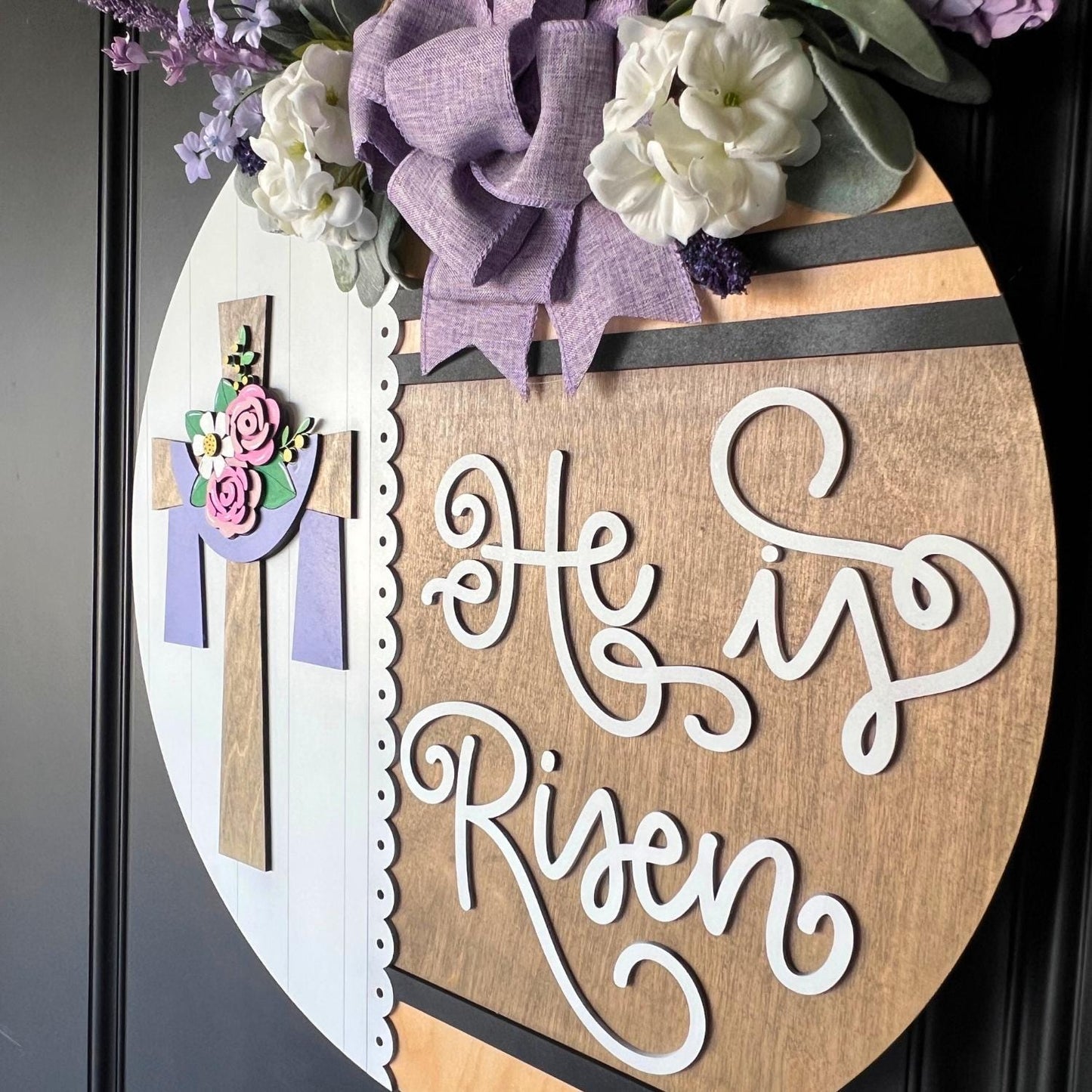 He is Risen Easter Door Sign