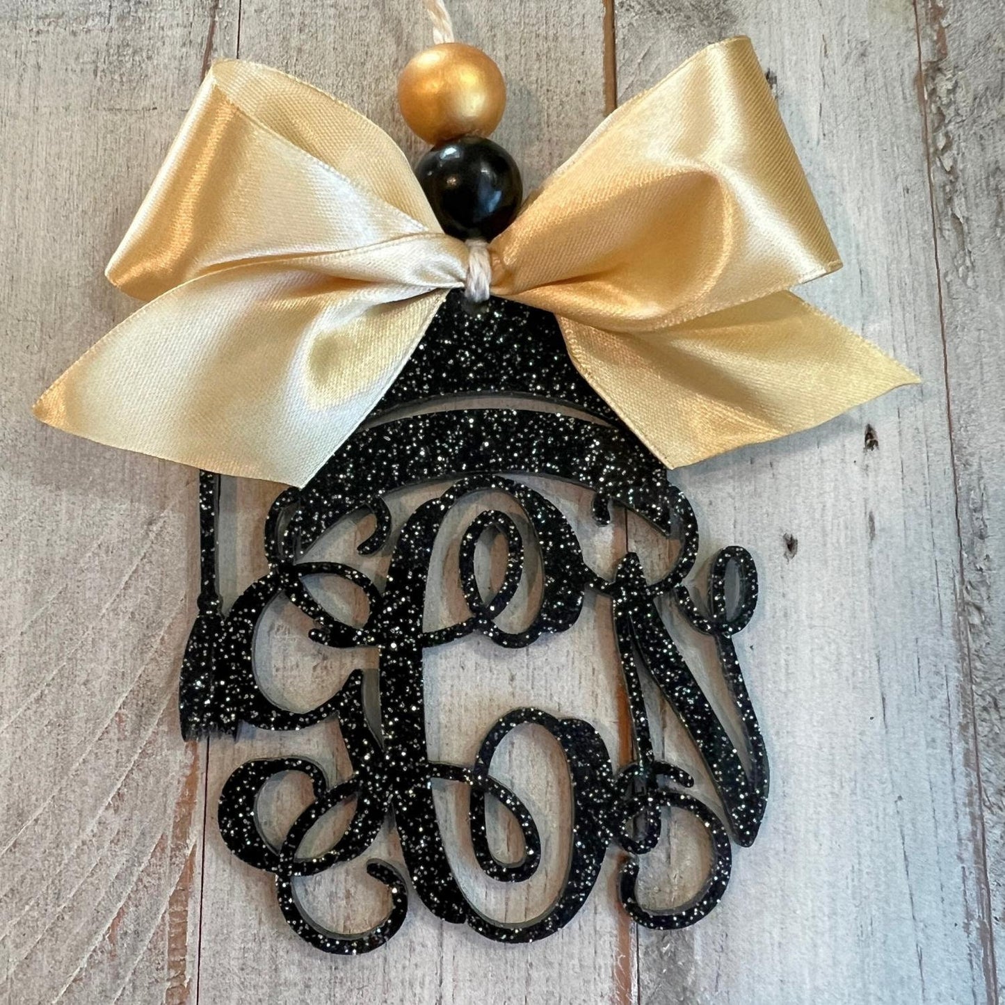 Graduation Car Charm | Graduation Cap Monogram | Graduation Monogram