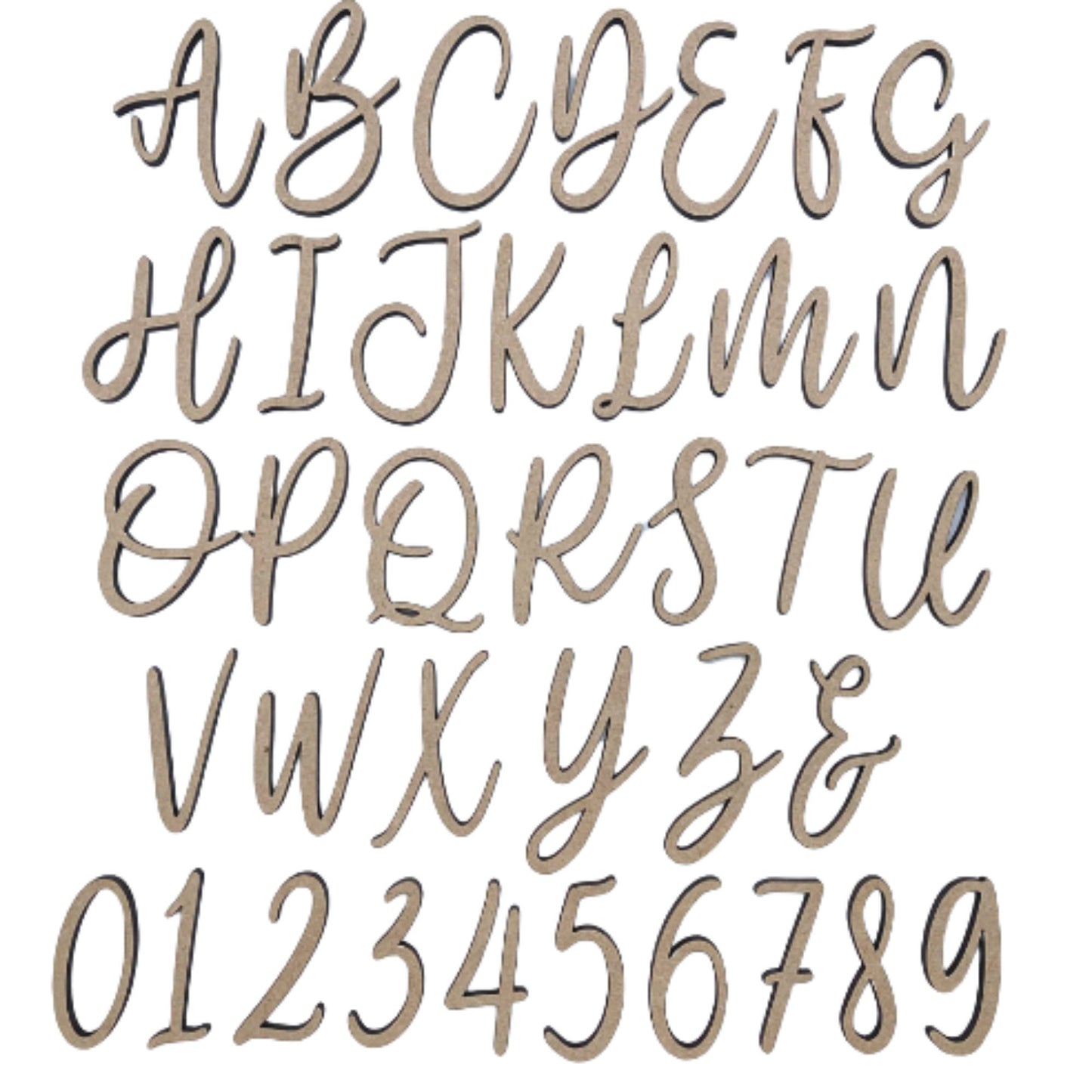 Small Bluehonest Font | Wooden Letters | Unfinished Letters | Cursive Letters | Monogram | Wood Cutout | Classroom Decor | School Project