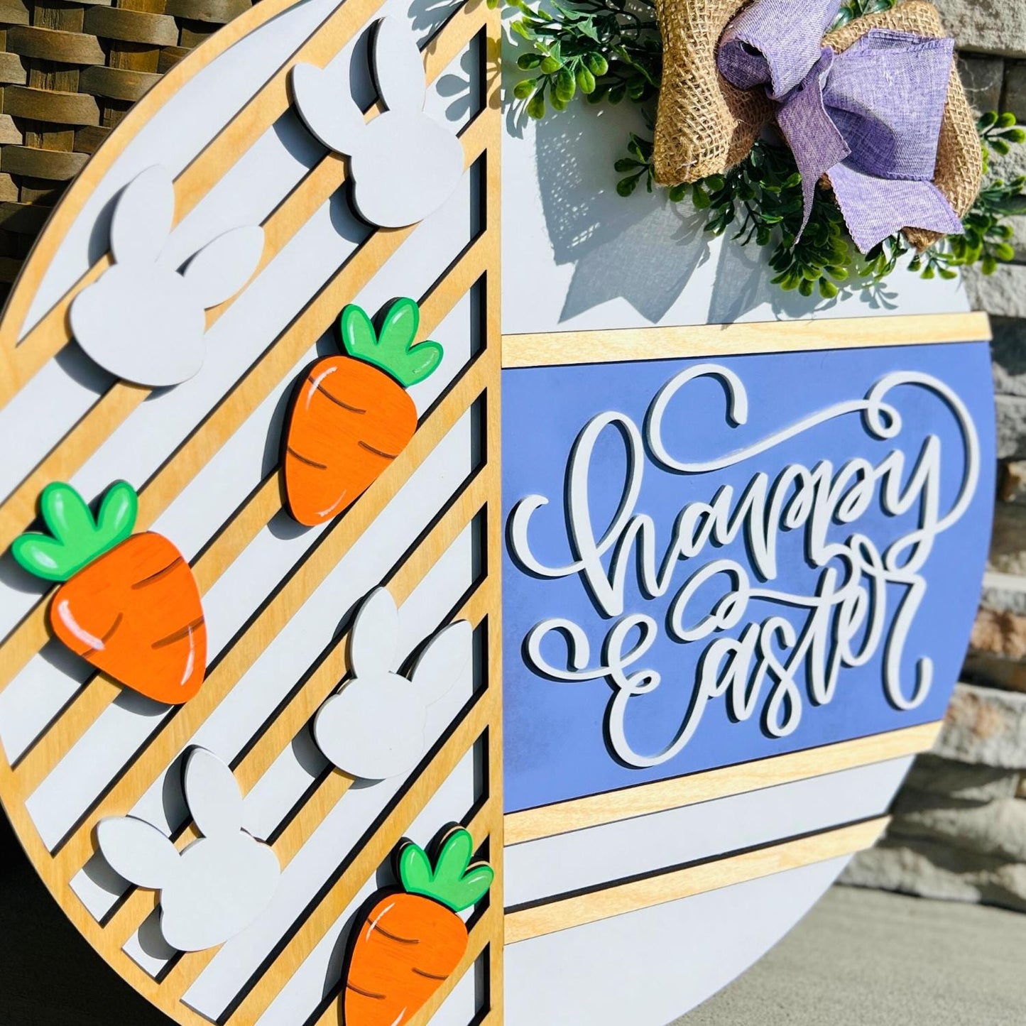 Happy Easter Layered Door Sign