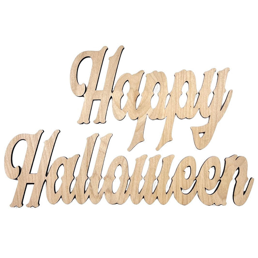 Small Wooden Letters Happy Halloween | Halloween Word Cutout | Wood Craft Letters | Halloween Crafts | Halloween Words and Letters