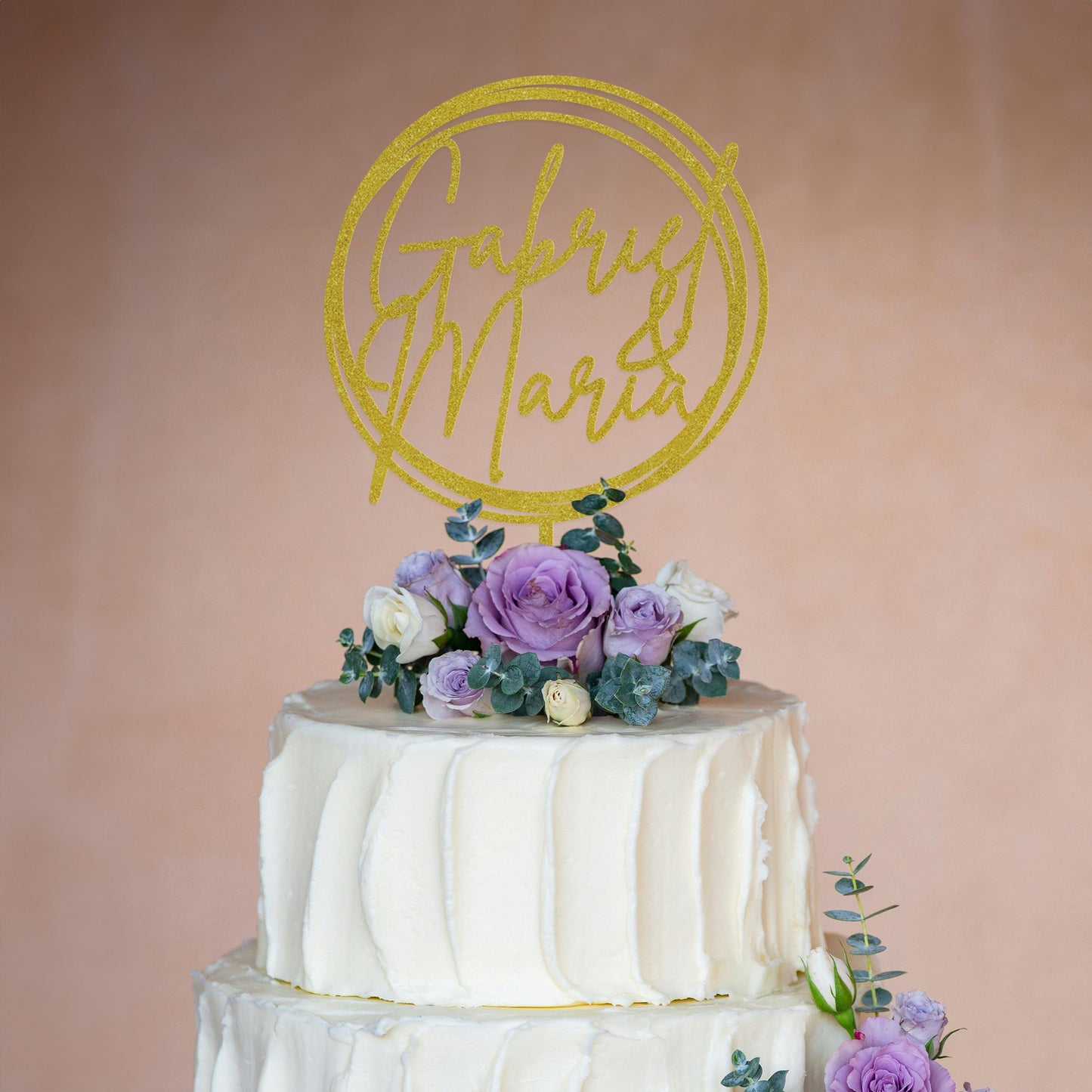 Wedding Personalized Cake Topper | Custom Name Cake Decor | Rustic Wedding Cake Decor | Anniversary Cake Topper | Personalized Wedding Decor