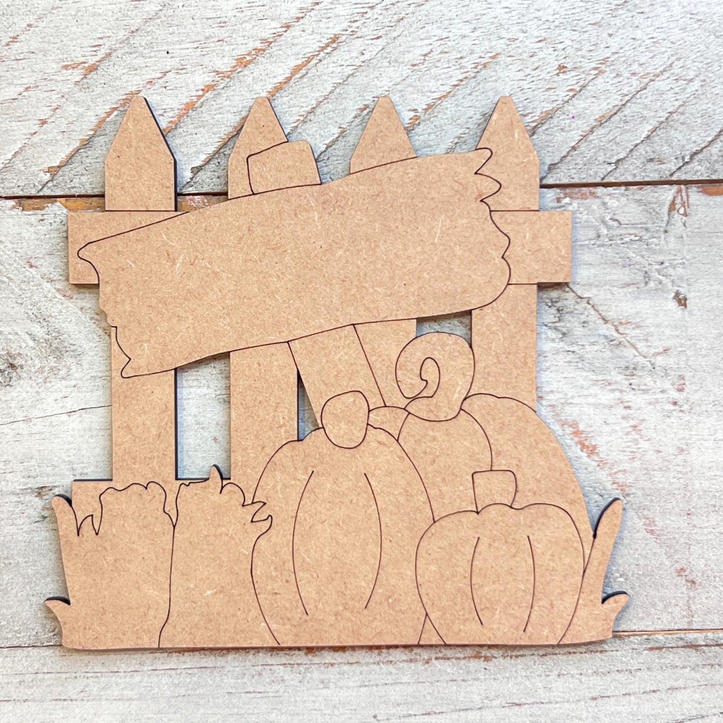 Pumpkin Patch Fence | Paint by Lines