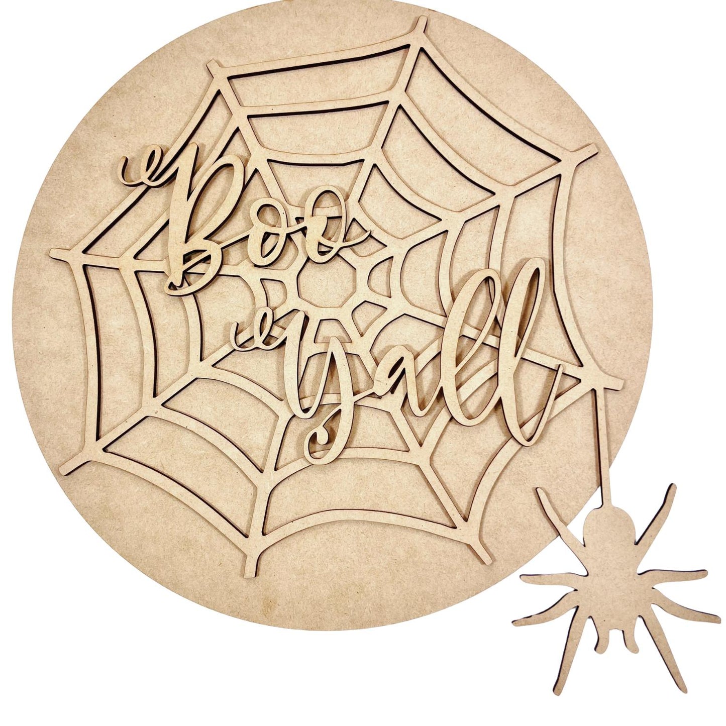 Large Boo Y'all  Sign | Halloween Door Sign | Halloween Decor | DIY Halloween Door Sign | Unfinished Halloween Crafts | Boo Y'all Halloween