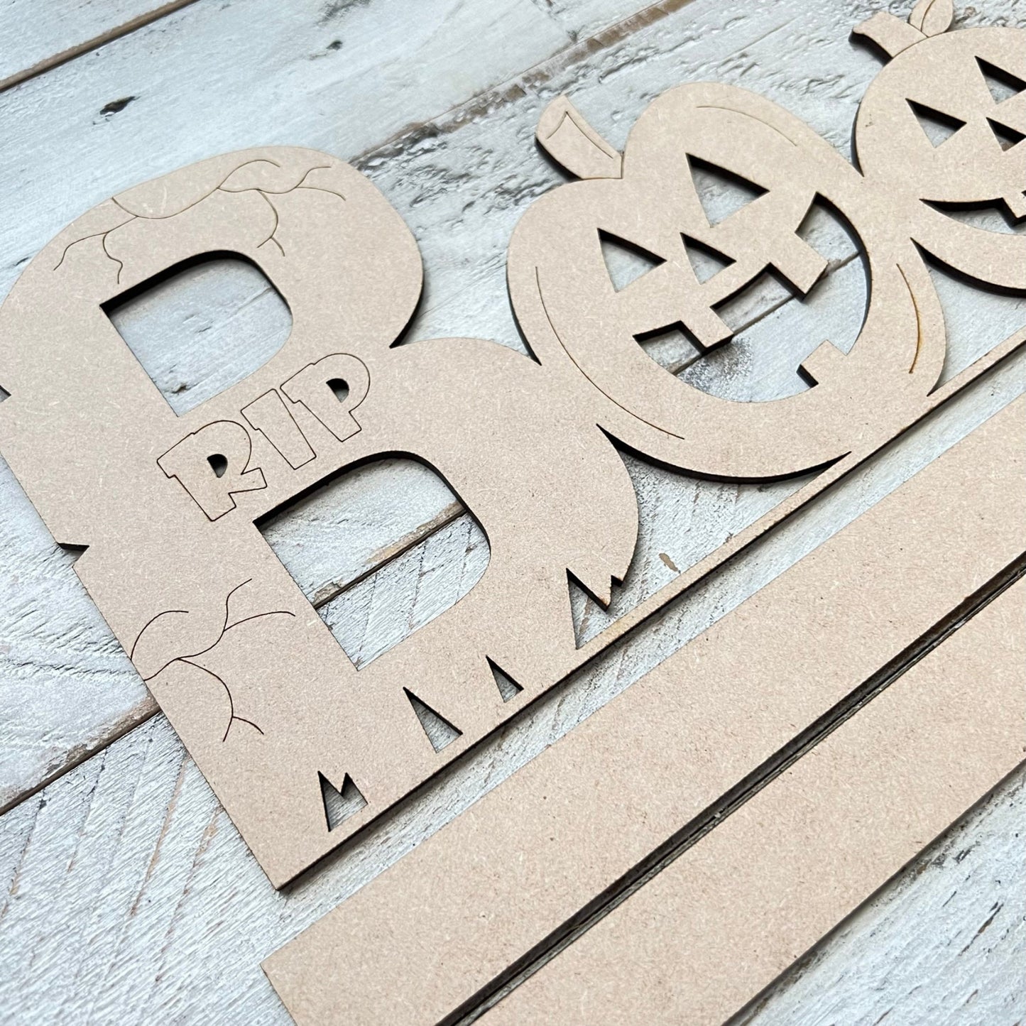 Halloween BOO Mantel Decor | MDF Mantel Decorations | Spooky Decor | Pumpkin Mantel Decor | Halloween Decorations