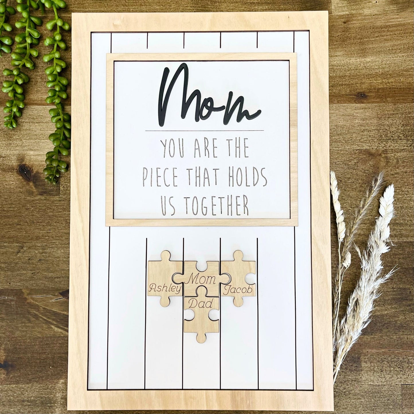 8" x 5.25" Mother's Day Puzzle Piece Plaque | Mother's Day Gift | Personalize Mother's Day Gift| Mother's Day Gift