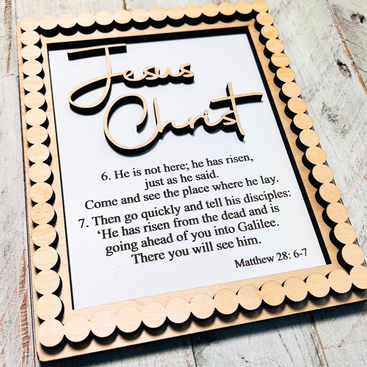 Rectangle Beaded Jesus Christ Sign | Easter Gift | Resurrection Decor | Spiritual Gifts | Gifts for Her | Gifts for Him | Church Wall Decor