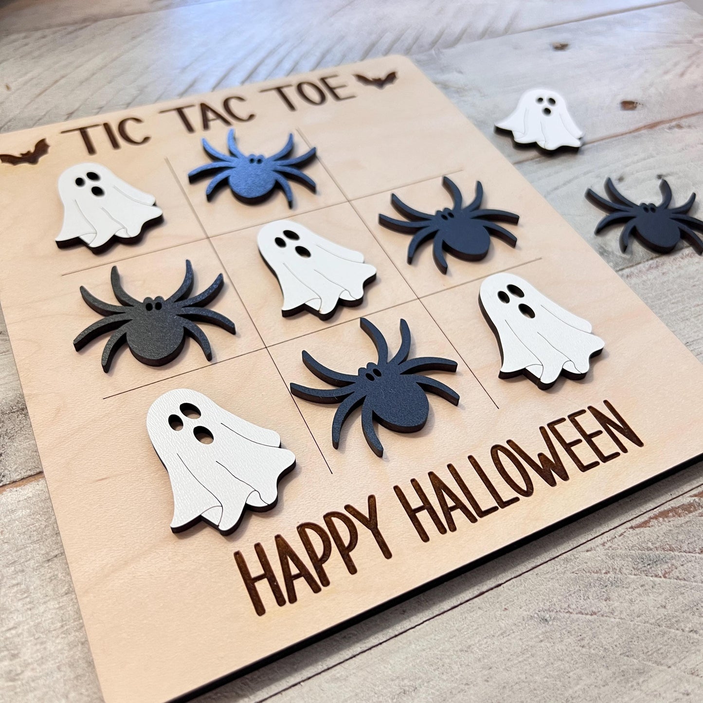 Halloween Tic Tac Toe, Holiday Game Board, Kids Games, Seasonal Spooky Decor, Party Ideas