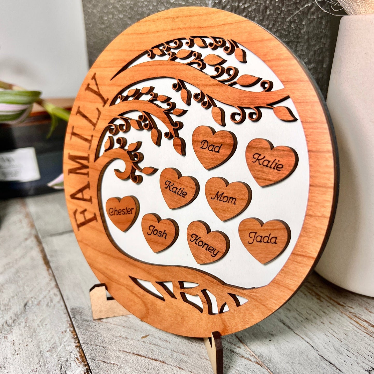 Personalized Family Life Tree, Family Sign, Birthday Gift, Personalized Mother's Day Idea, Gifts for Grandma, Christmas Present for Family