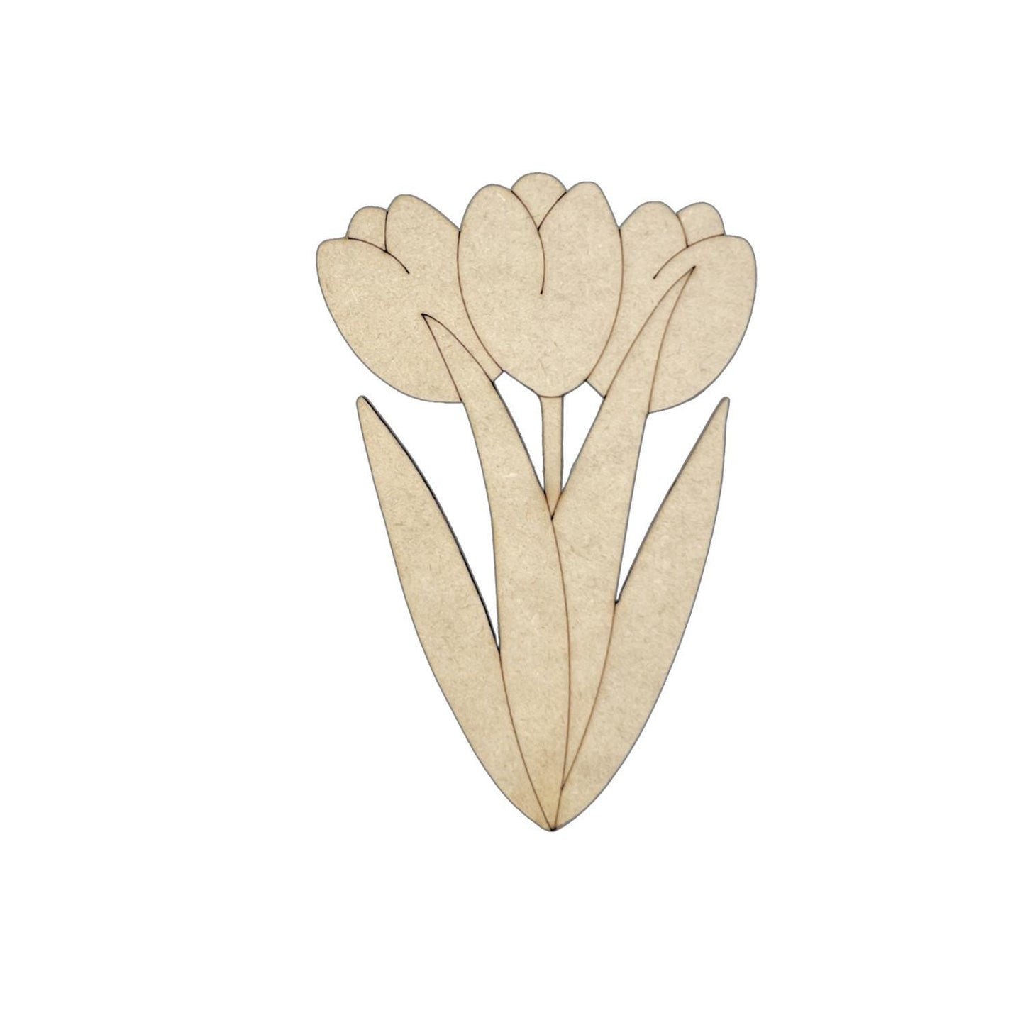 Wood Tulip Craft Shape | Wood Flower Decor | Flower Cutout| Craft Wood Shapes | Spring Decor | DIY Crafts | Paint by Lines