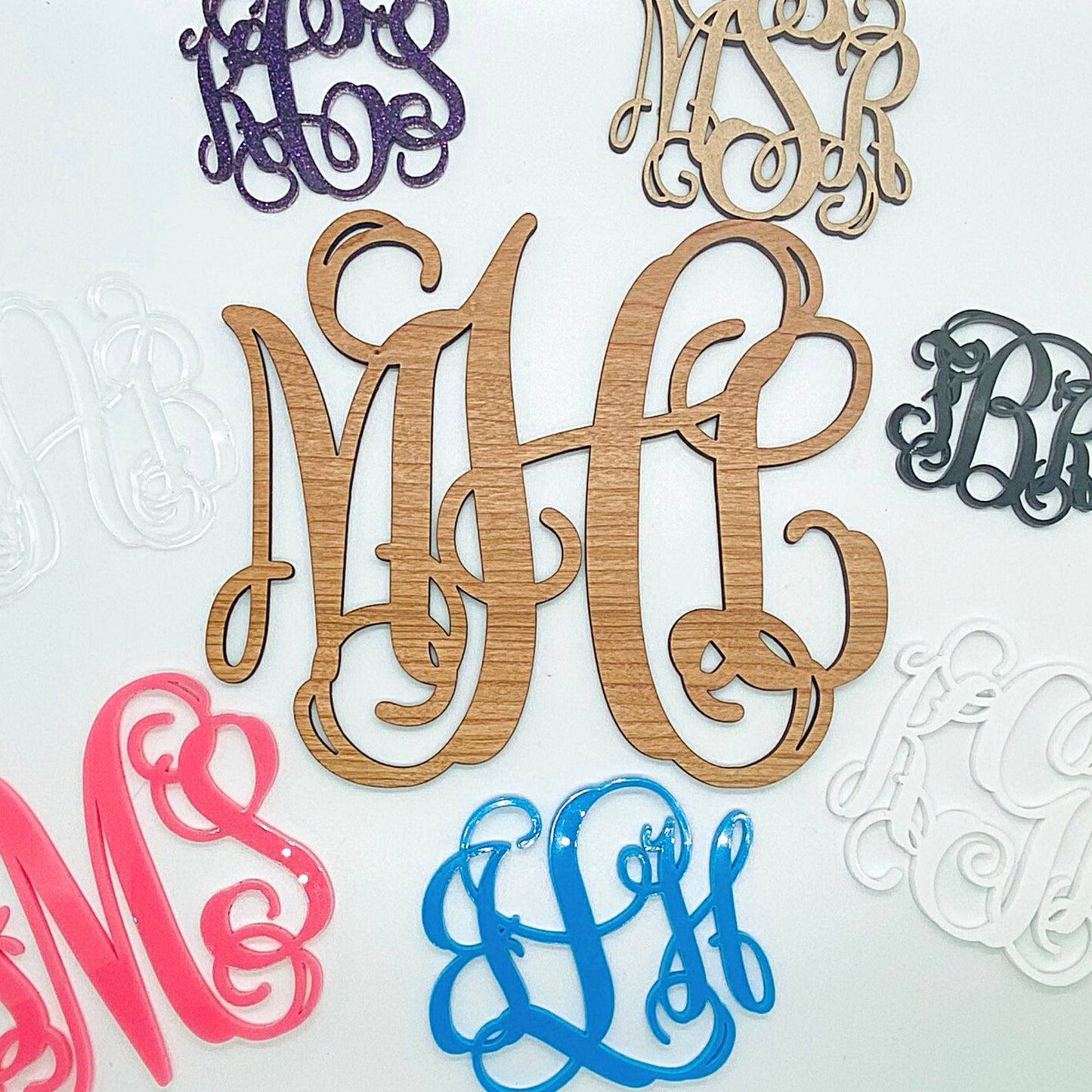 3 Letter Monograms | Wooden Monograms | Initial Letters | Acrylic Monogram Letters | Car Charms | Bogg Bag Charms | Gifts for Her | Birthday
