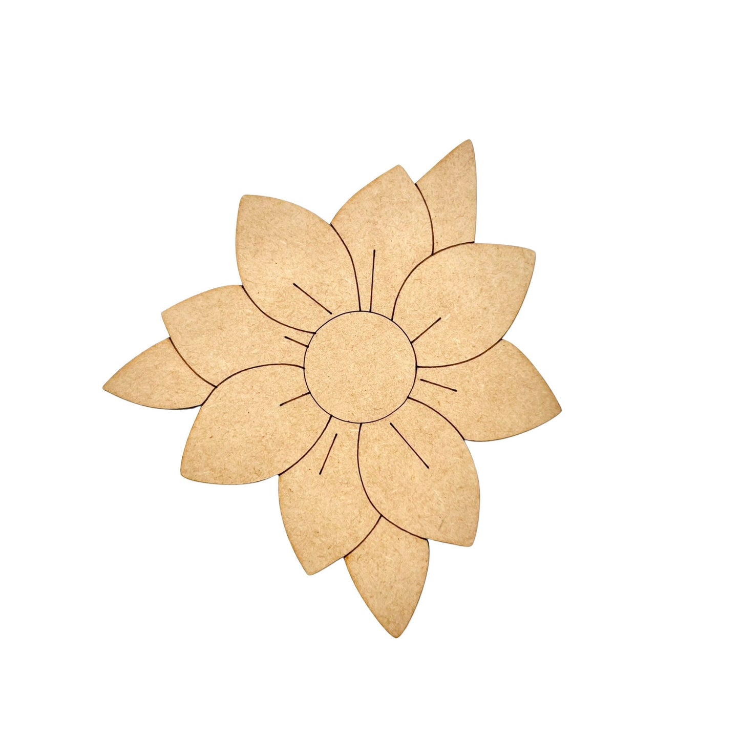 Small 3"-10" | Wood Flower | Wood Flower Decor | Flower Shape | Flower Cutout| Craft Wood Shapes | Spring Decor | DIY Crafts  Paint by Lines