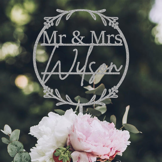 Wedding Personalized Cake Topper | Custom Name Cake Decor | Rustic Wedding Cake Decor | Anniversary Cake Topper | Personalized Wedding Decor