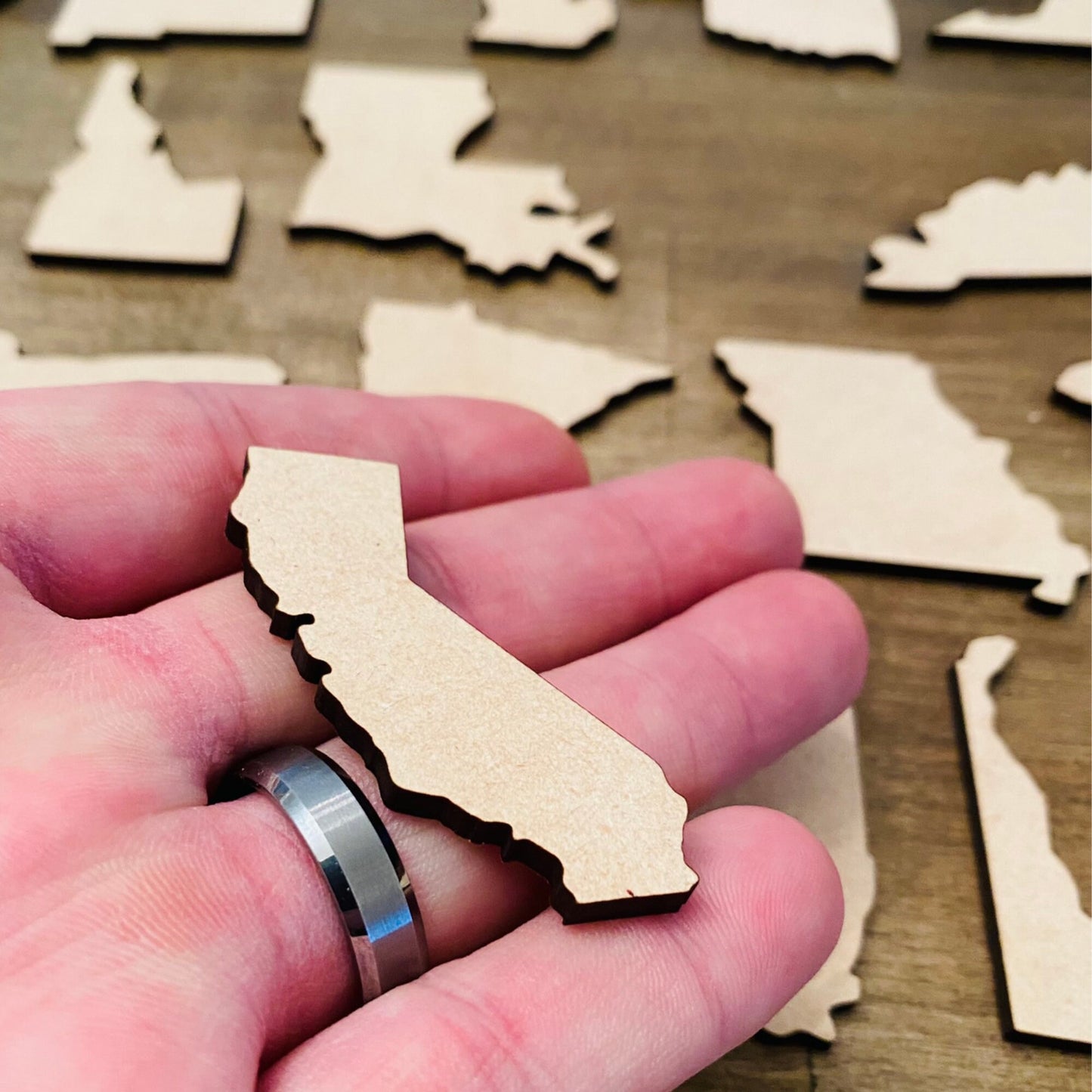 USA State Cutouts | Laser Cut Wood and Acrylic Craft States | Map of States | Laser Cut State | United States of America | State Pride