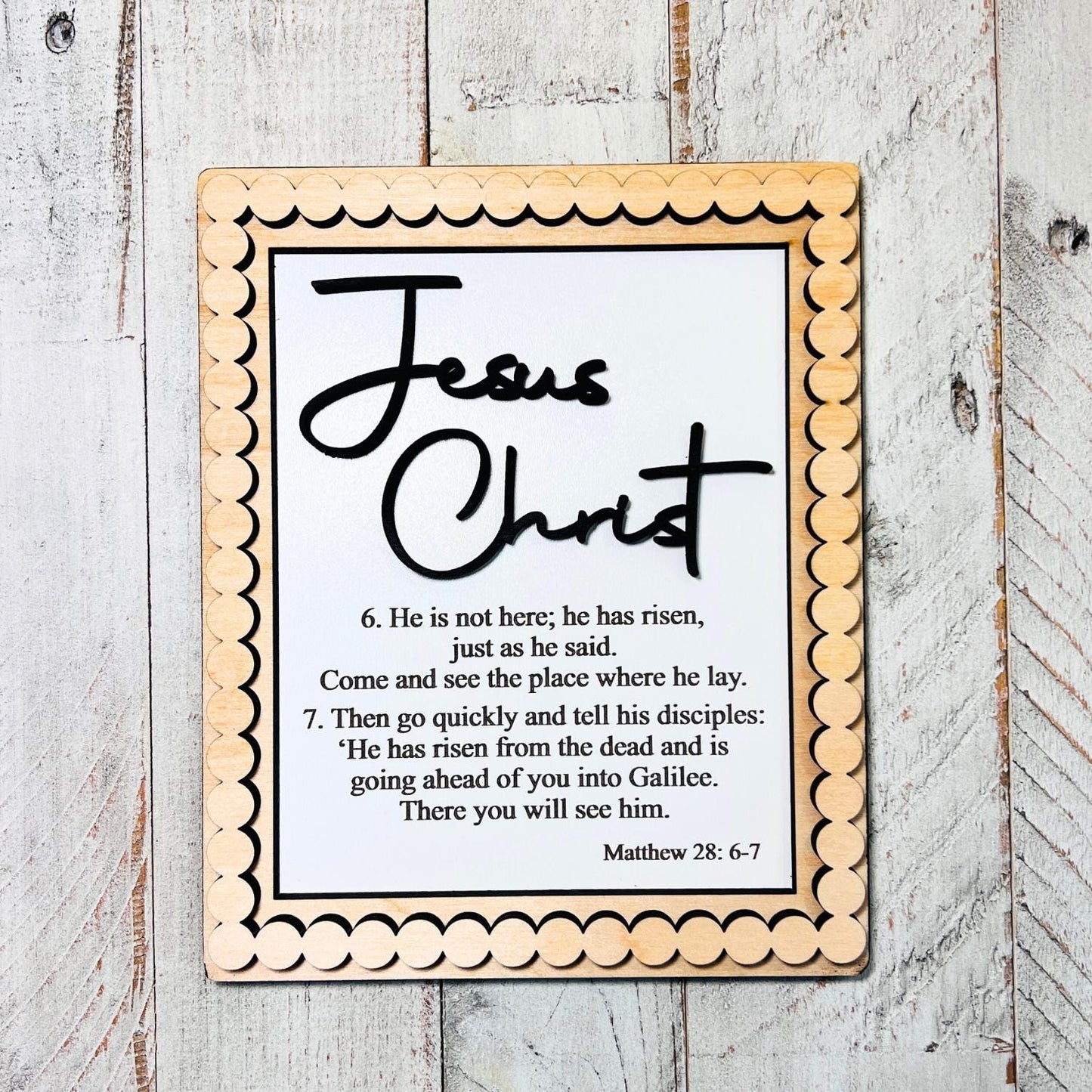 Rectangle Beaded Jesus Christ Sign | Easter Gift | Resurrection Decor | Spiritual Gifts | Gifts for Her | Gifts for Him | Church Wall Decor