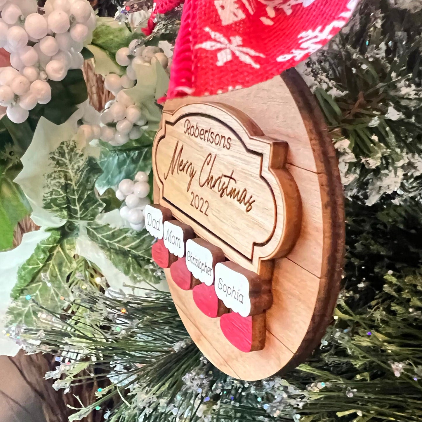 Family Christmas Ornament | Personalized Family Ornaments| Stocking Ornament | Gifting Ornaments | Family Christmas Gifts