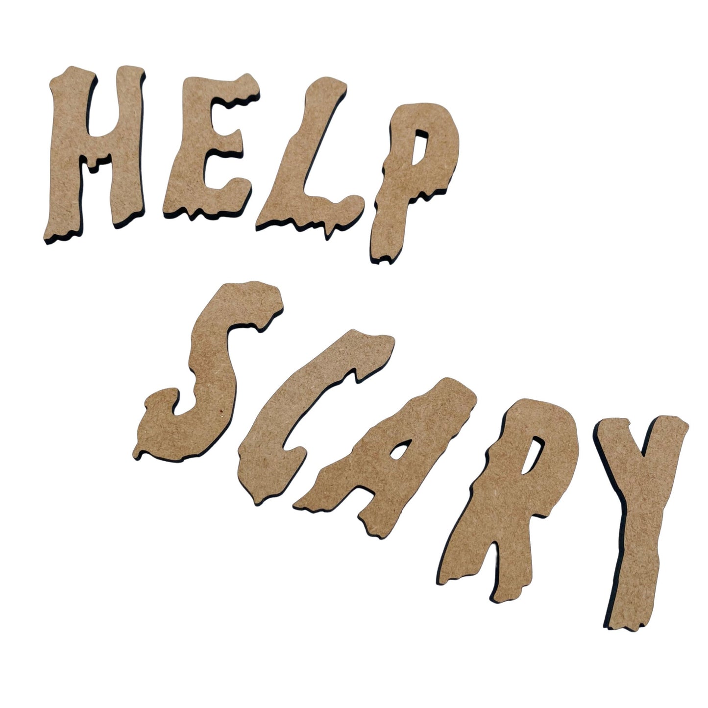 Spooky Font Wooden Letters