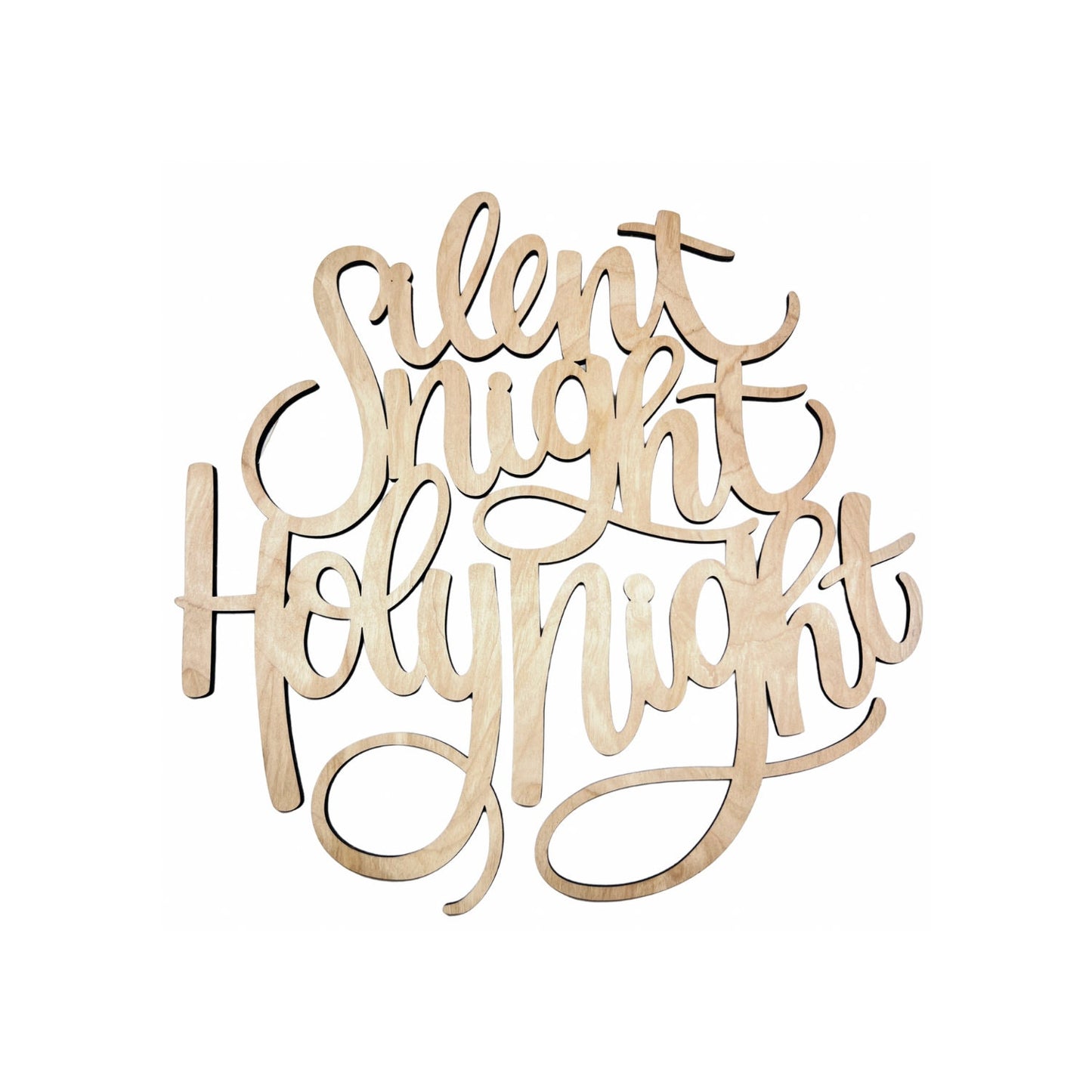 Large Silent Night Holy Night Cutout | Merry Christmas wood letter | Christmas wreath decor | Christmas Door hanger | Christmas Crafts |