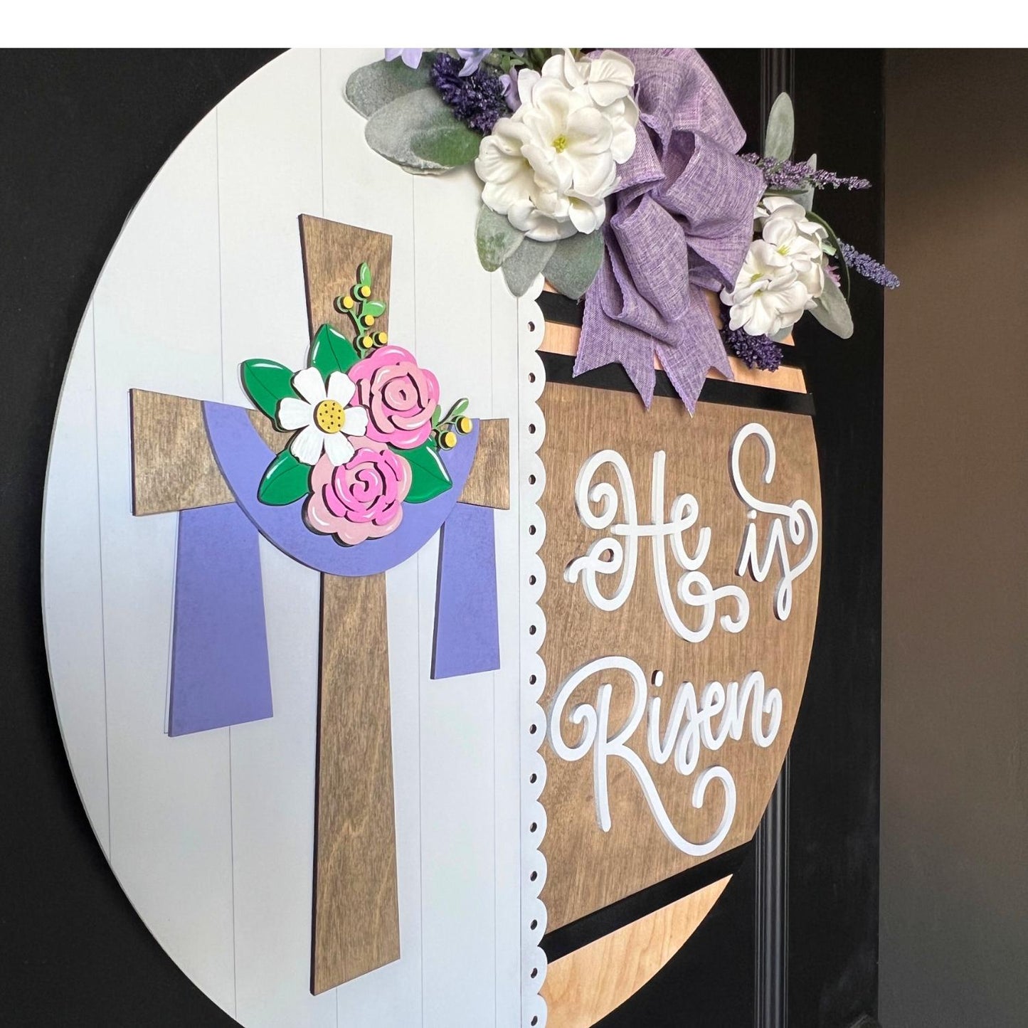 He is Risen Easter Door Sign
