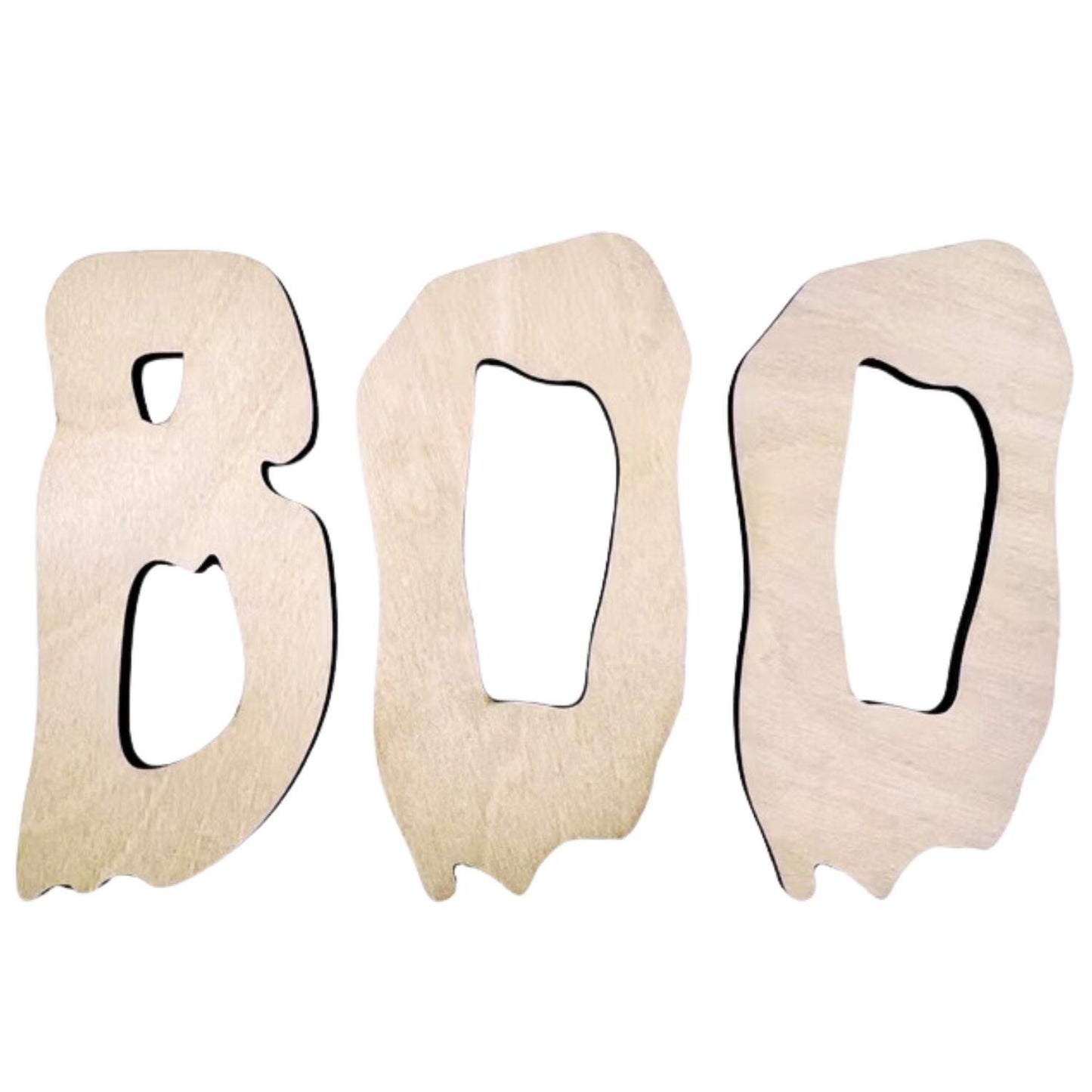 Large Wooden Letters BOO | BOO Word Cutout | Wood Craft Letters | Halloween Crafts | Halloween Words and Letters