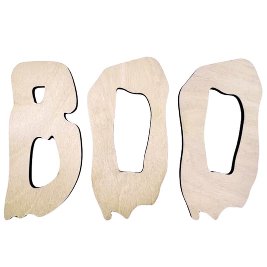 Large Wooden Letters BOO | BOO Word Cutout | Wood Craft Letters | Halloween Crafts | Halloween Words and Letters
