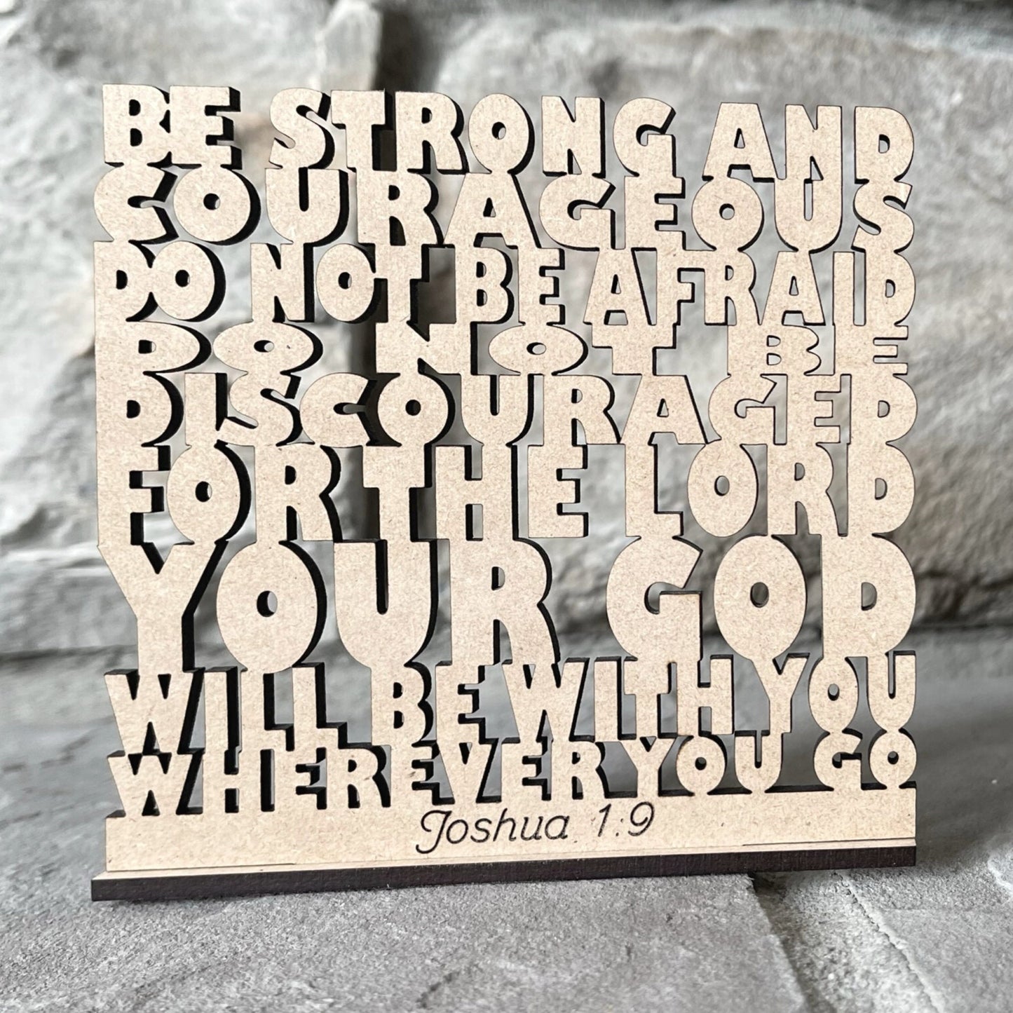 Bible Verse Wood Cutout| Joshua 1:9| Be Courageous Verse| Christian Home Decor