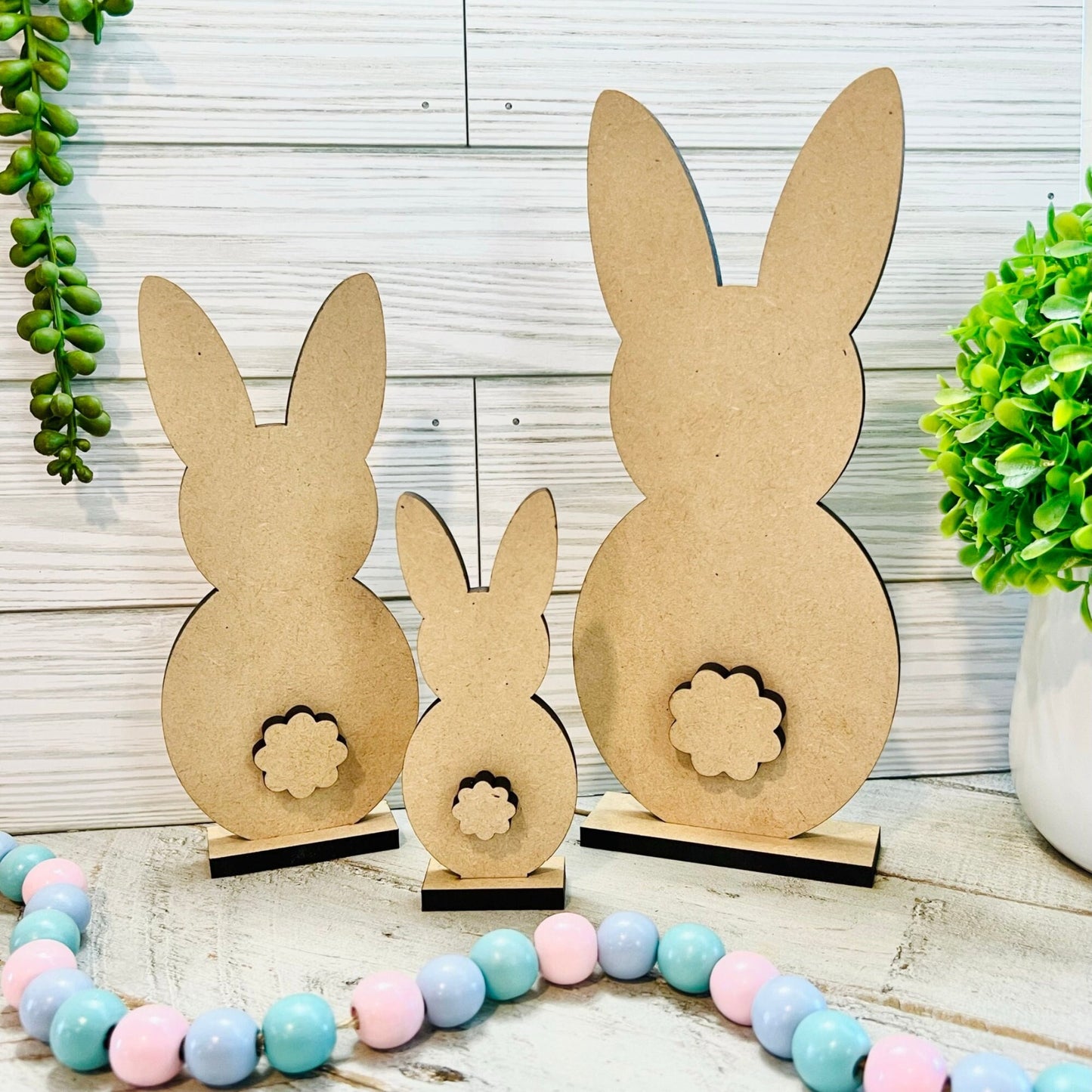 Set of 3 Bunnies | Freestanding Bunny | Easter Bunny Decor | Easter Crafts
