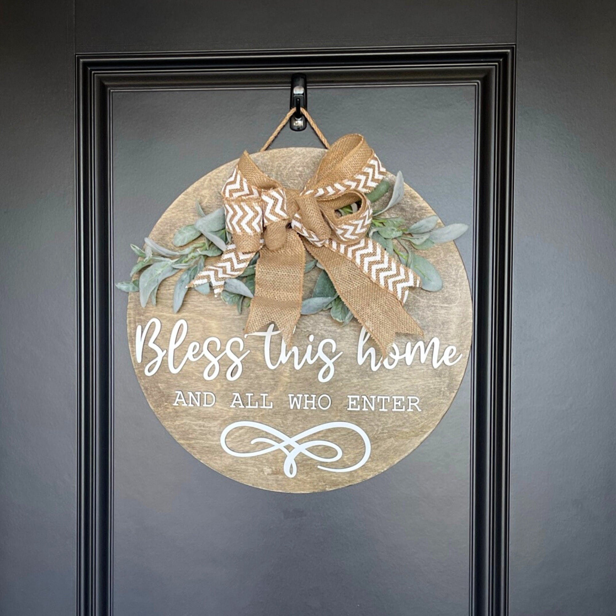 18" Door Hanger, Welcome Door Hanger, Wood Door Hanger