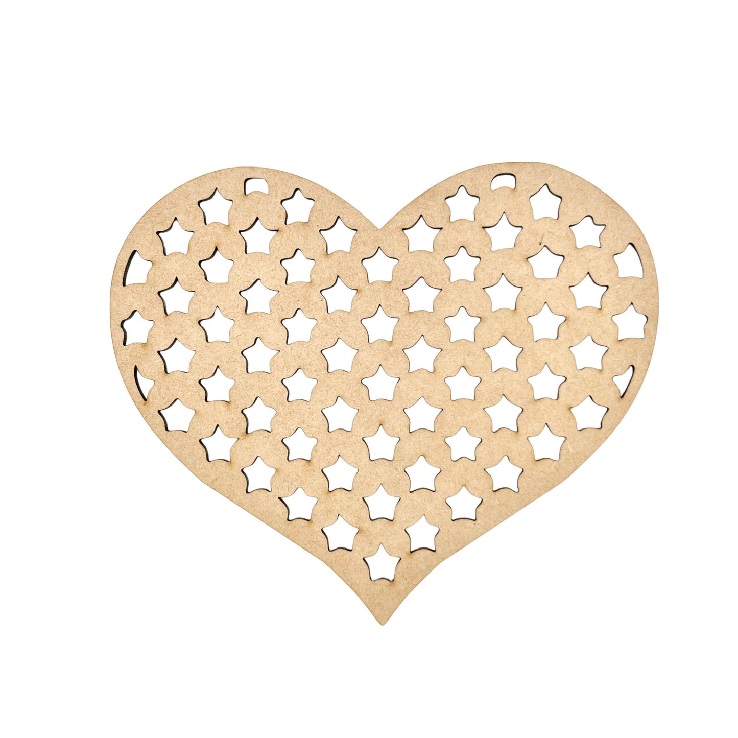 Large Heart with Stars | Valentine Heart | Star Heart | Valentine Crafts | Wood Heart Cutout | 1 layer or 2 Layer
