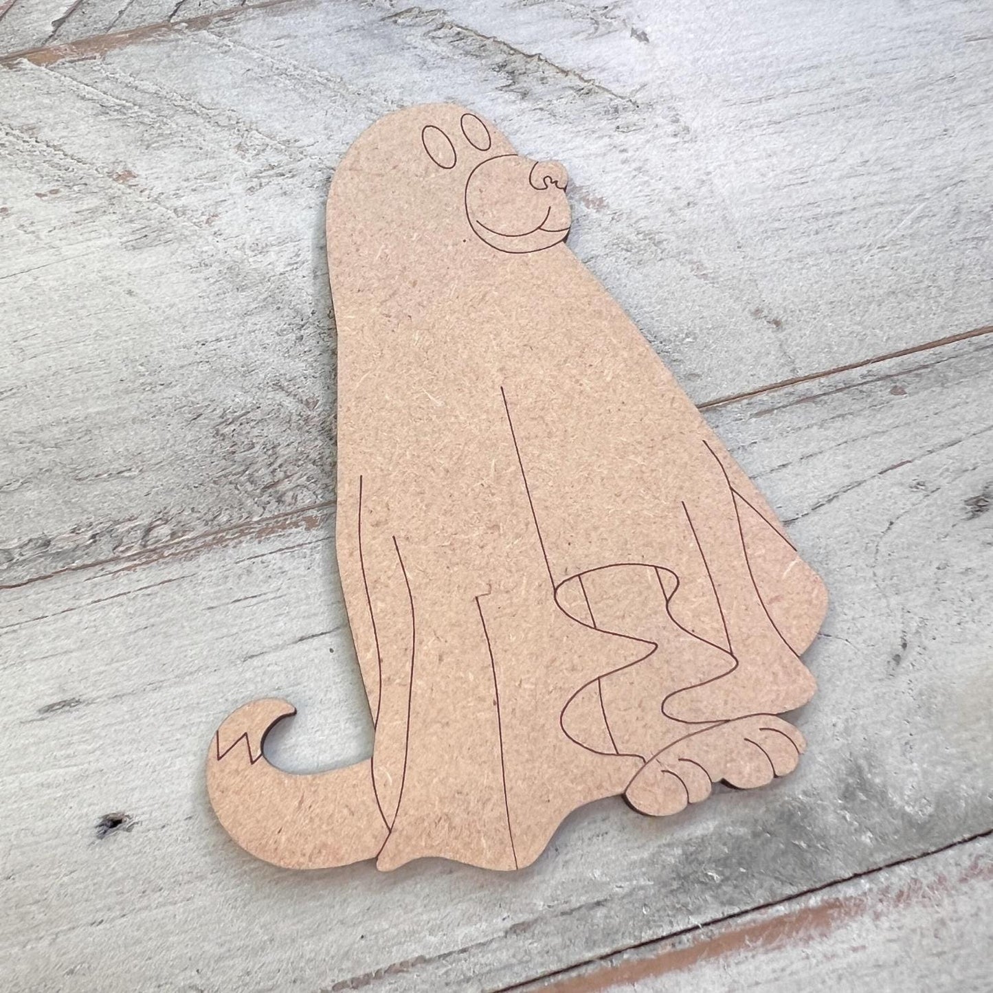 Ghost Dog Craft Halloween Cutout