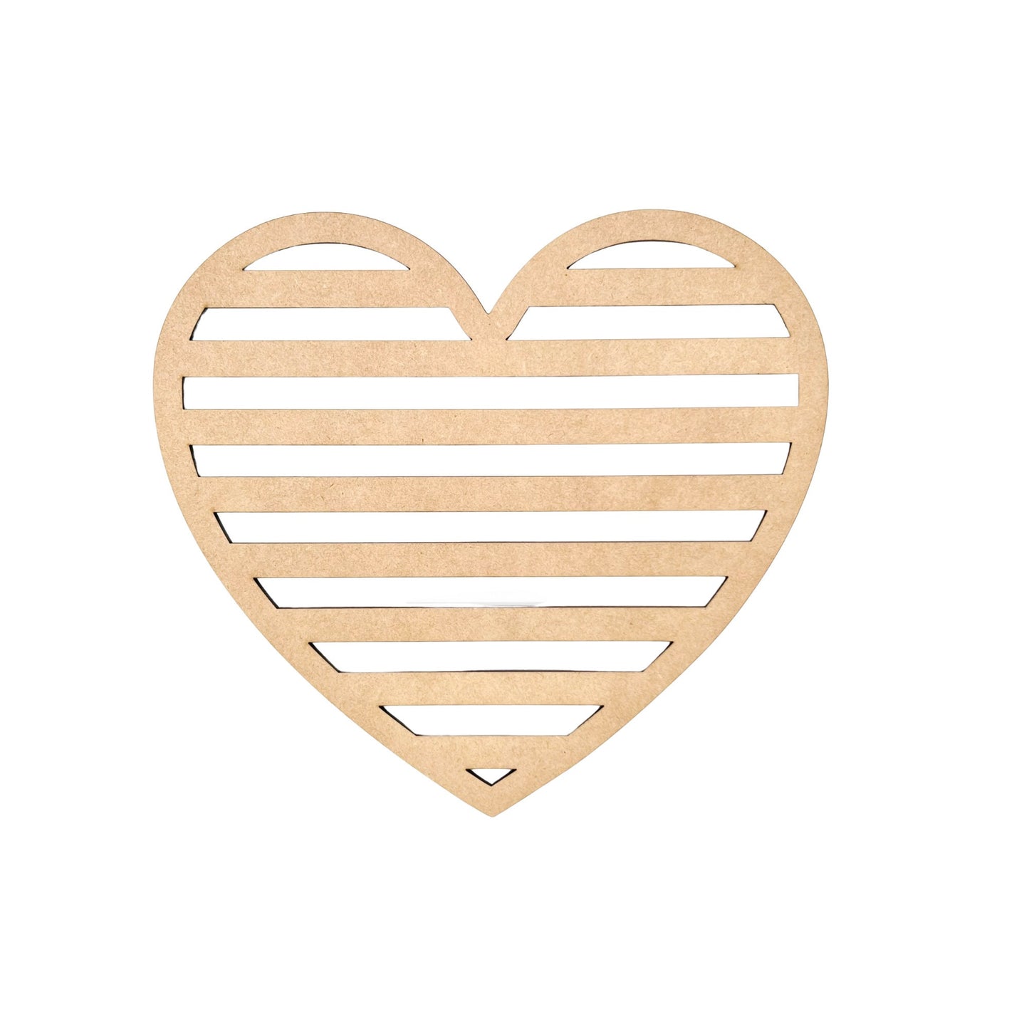 Large 12"-22" | Striped Heart | Valentine Heart | Heart with Stripes | Valentine Crafts | Wood Heart Cutout | 1 layer or 2 Layer